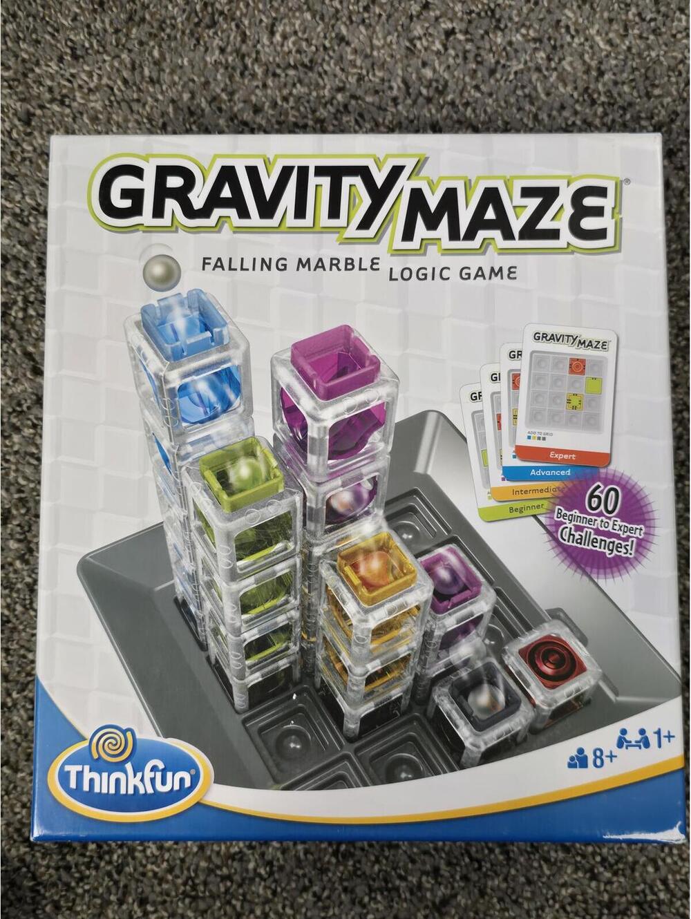 ThinkFun Gravity Maze Falling Marble Logic Game with 60 Challenge Cards